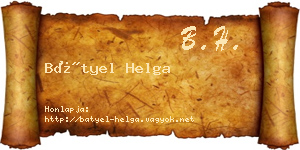 Bátyel Helga névjegykártya